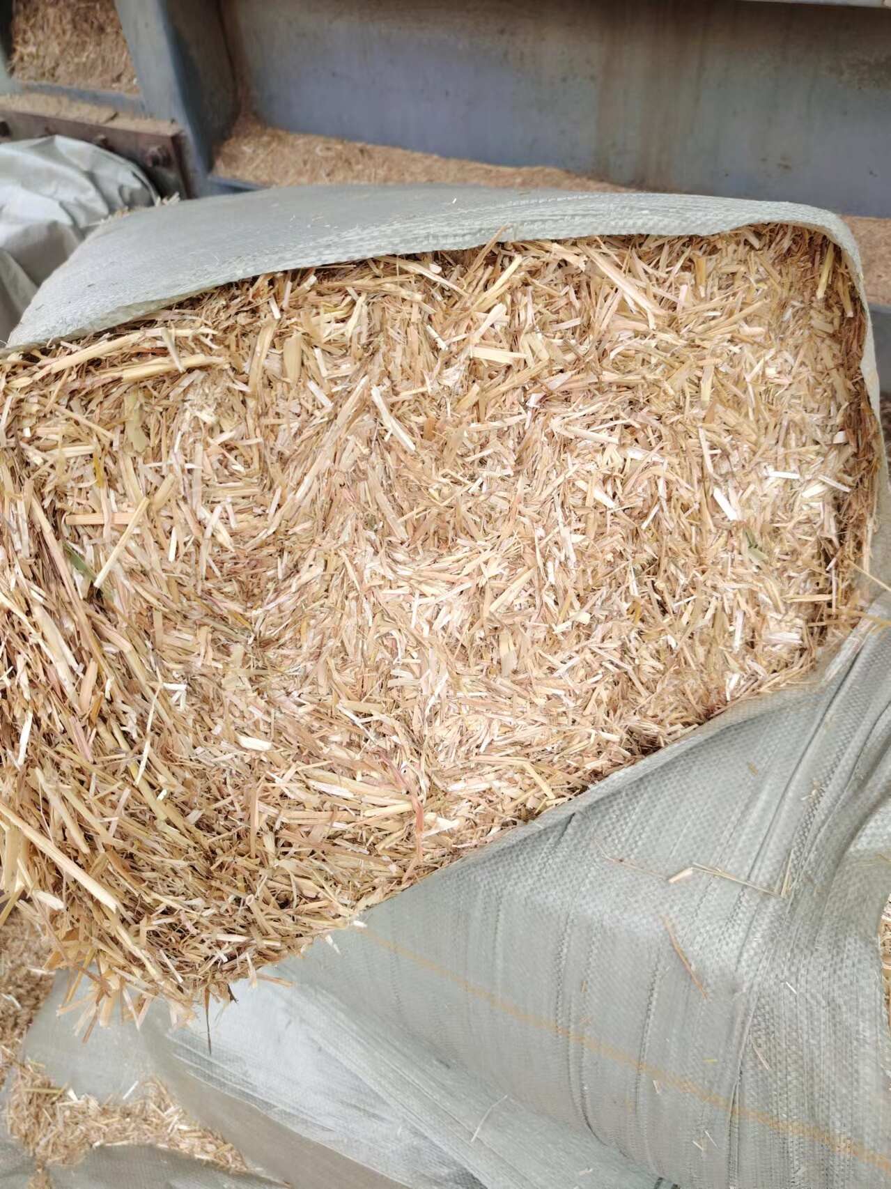 我家小麦秸秆正在加工，质量特别好，有需要的老板请联系。