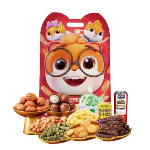 三只松鼠美味时光零食礼过节送礼大礼包1230g