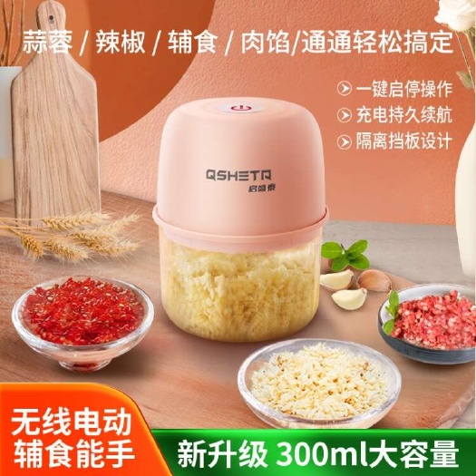 广州启盛泰捣蒜器电动蒜泥器捣蒜打辣椒蘸料厨房家用小型绞肉机