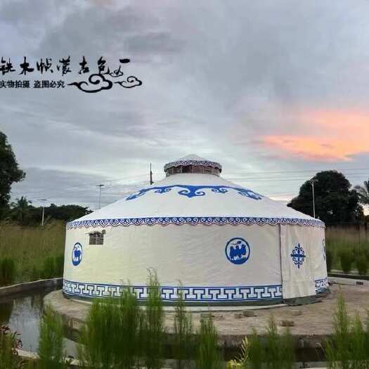 获嘉县4米蒙古包户外帐篷农家10人桌就餐防雨防风保暖保温四季可用