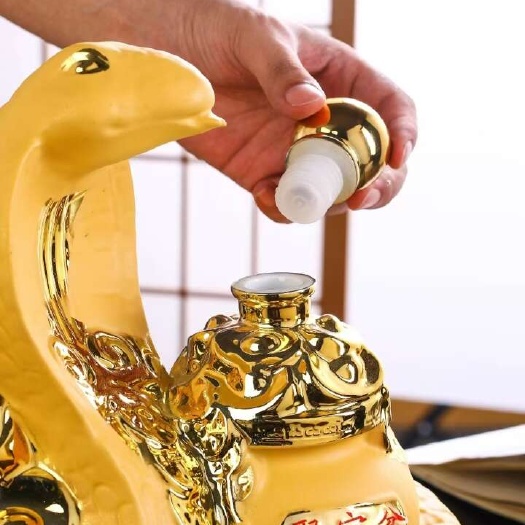 景德镇五斤装蛇年生肖陶瓷酒瓶