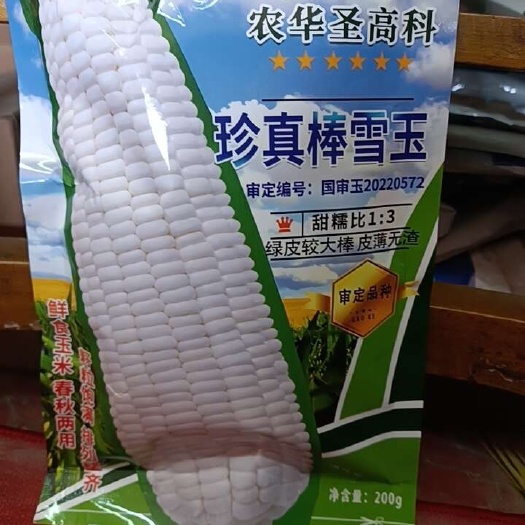 商丘甜玉米种子 珍真棒雪玉甜糯比列1：3，香糯型宿糯1号，