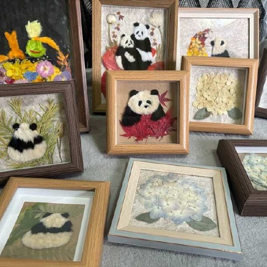 攀枝花手工压花玻璃相框装饰画
