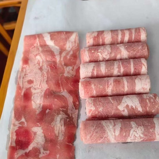 雪花肥牛，纯牛肉的，调理雪花肥牛，不散不碎，支持订做质量稳定
