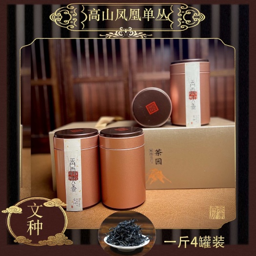 潮州潮州凤凰单丛2025年春茶高山乌龙茶【文种】一斤四罐装