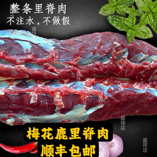 新鲜鹿肉梅花鹿里脊肉现杀长白山鹿厂冷冻鹿场直供顺丰包邮
