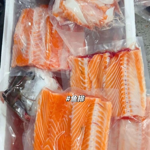 青岛三文鱼鱼骨鱼排鱼刺边角料宠物食品骨饲料工厂货直发挪威