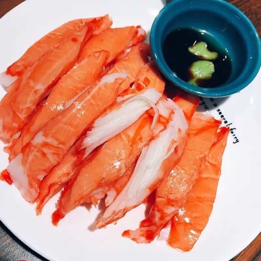 连云港松叶蟹柳蟹肉棒寿司食材模拟冷冻蟹味棒火锅炙烤蟹柳棒手撕模拟蟹