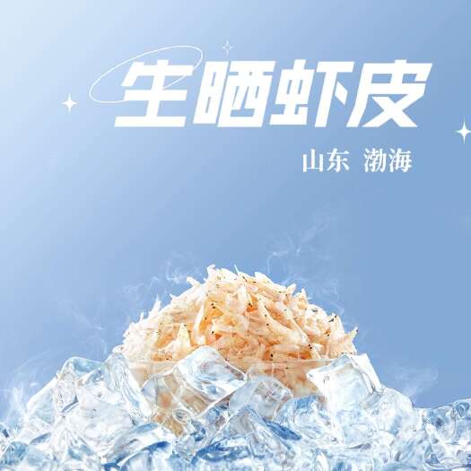 滨州包邮~山东渤海生晒虾皮淡干虾皮虾米海米