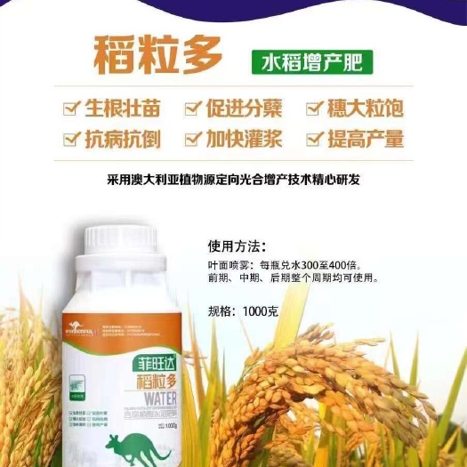 稻粒多-水稻增产专用，生根壮苗 促进分蘖 穗大粒饱 加快灌浆