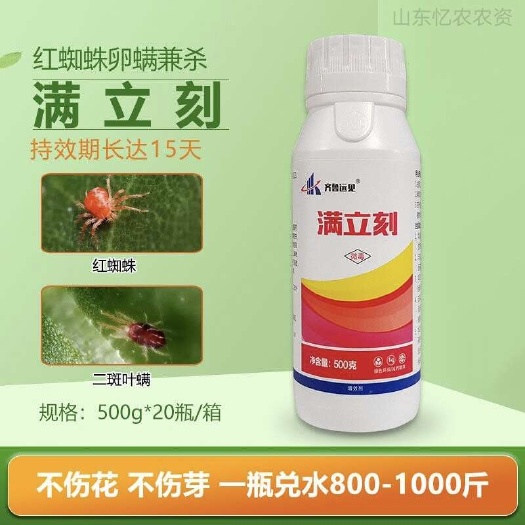 巨野县红蜘蛛药杀螨助剂满立刻专打抗性二斑叶螨茶黄螨红白蜘蛛杀螨破卵