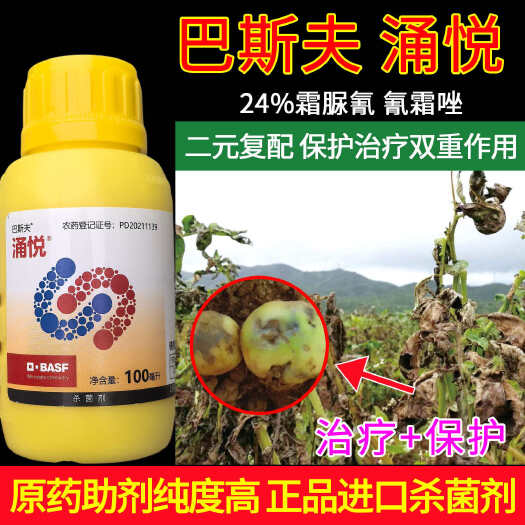 巴斯夫 涌悦24%霜脲氰 氰霜唑二元复配保护双重作用