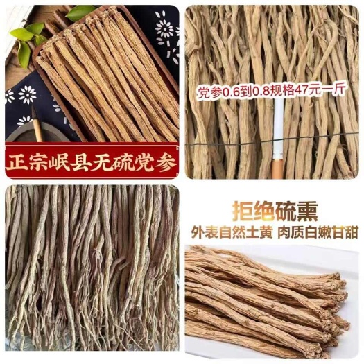 佛山甘肃党参地摊电商批发材党叁条干当归北芪黄芪片党参干干党参