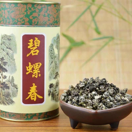 梁河县云南新茶大叶种绿茶，春尖--碧螺春，高香玉螺春茶，罐装。