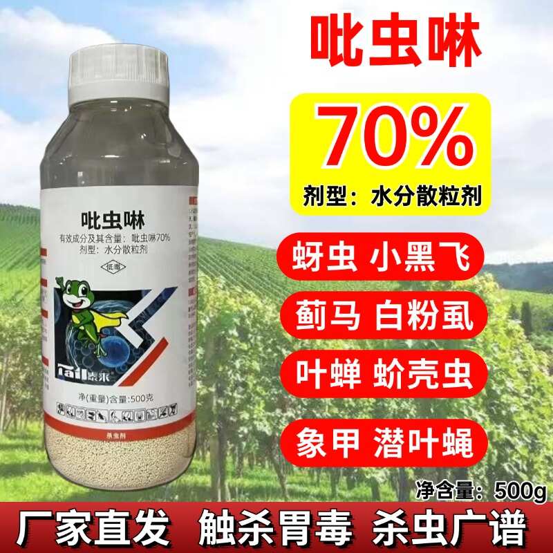 潍坊70%吡虫啉杀虫剂 蚜虫蓟马飞虱小黑飞木虱等内吸性强喷雾低毒