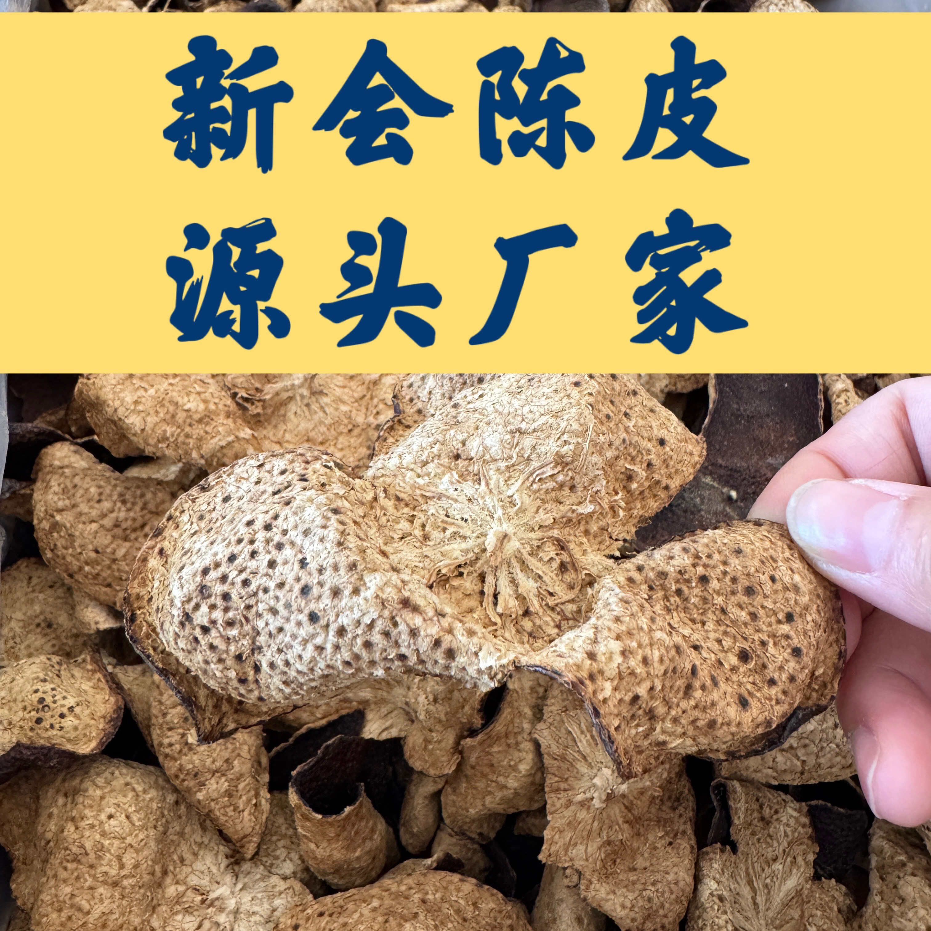 新会陈皮 源头批发 新会三江陈皮 大红皮5年8年茶枝柑批发