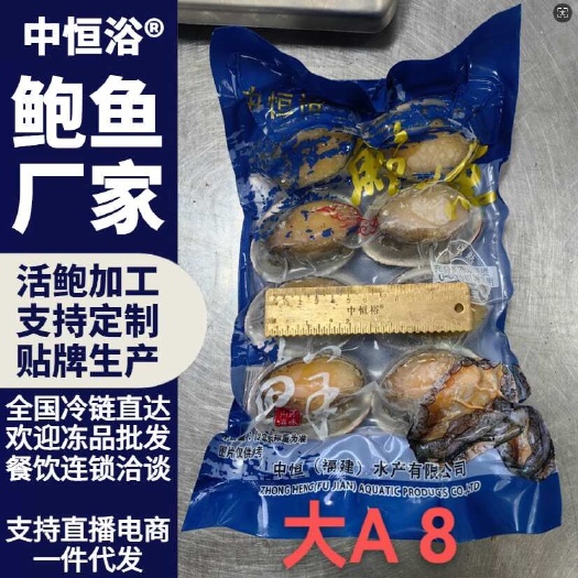 东山县二去鲍鱼 去内脏带壳鲍鱼大A速冻海鲜水产冻品 厂家一手货源
