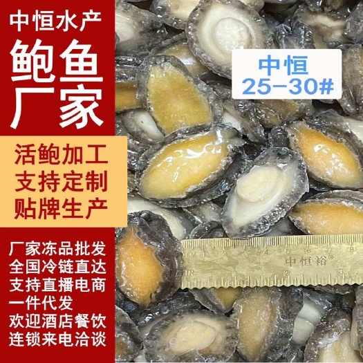 东山县鲍鱼肉 【鲍鱼工厂】25-30头新鲜大鲍鱼肉 海鲜冻品批发