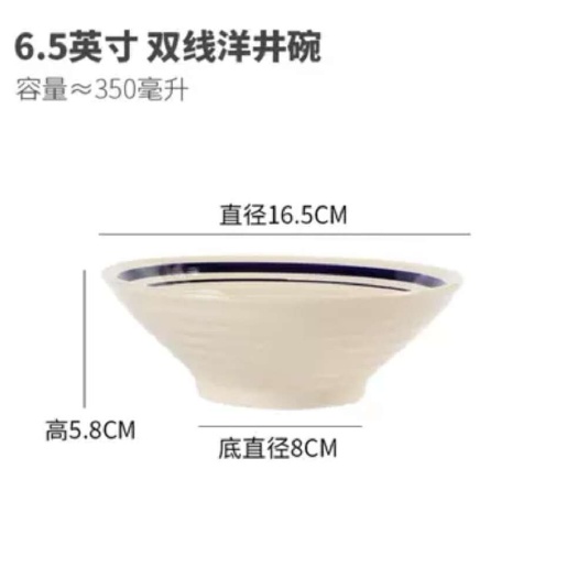 邯郸釉下彩青花双线碗