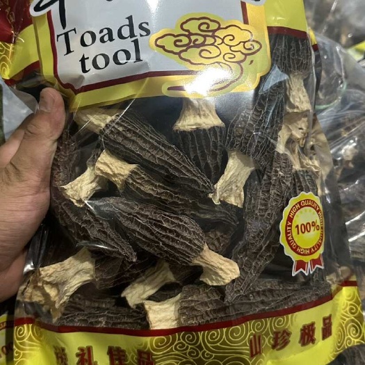 2025羊肚菌头茬手选无熏硫商超实体头茬黑厚电商专用一件代发
