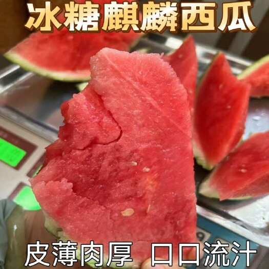 【冰糖麒麟西瓜】山西夏县脆甜西瓜8424现摘薄皮无籽有籽