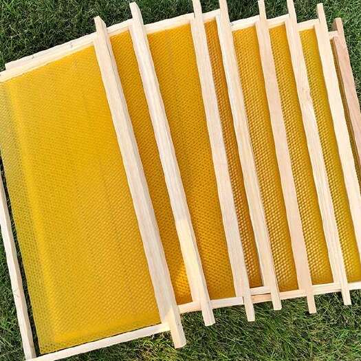 长葛市意蜂巢础框成品带框巢础全杉木巢脾意蜂巢础养蜂工具全套