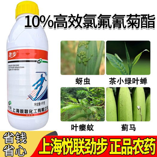 广州上海悦联劲步正品农药10%高效氯氟氰菊酯蚜虫茶小绿叶蝉 蓟马