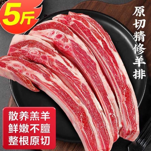羊排精选新鲜羔羊内蒙羊肉原切带骨烧烤肋排冷冻散养食材草原包邮