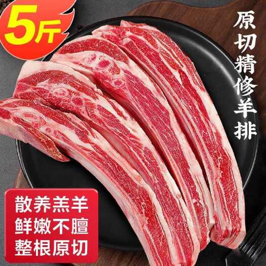 土左旗羊排精选新鲜羔羊内蒙羊肉原切带骨烧烤肋排冷冻散养食材草原包邮