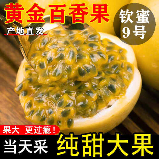 海口钦蜜九号黄金百香果一件代发源头产地批发大货拿货基地种植纯甜
