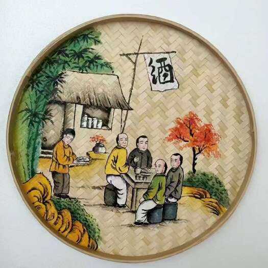 博白县竹编簸箕画