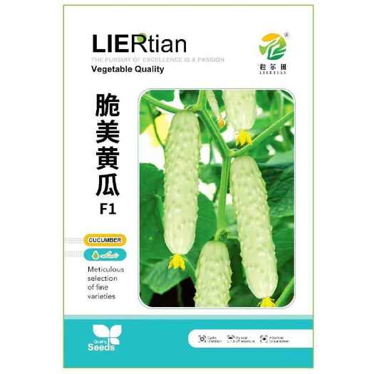 青县耐热白皮黄瓜种子粒尔田脆美黄瓜籽四季大棚种植易结瓜摘不败