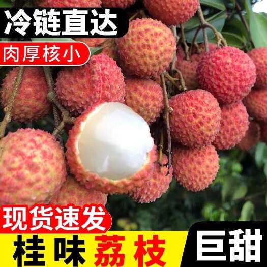 顺丰海南桂味荔枝新鲜水果黑叶现摘现发5当季孕妇整箱妃子笑包邮