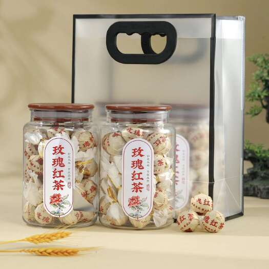 安溪县【茶农直销】玫瑰红茶花茶古树滇红茶玫瑰花茶礼盒罐装