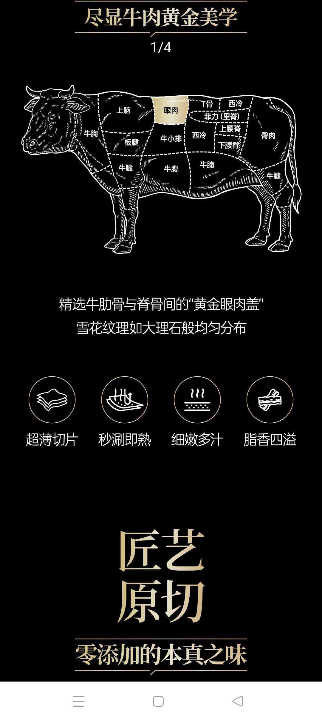 方便食品(阿根廷牛肉）原切眼肉部火锅片200克/盒