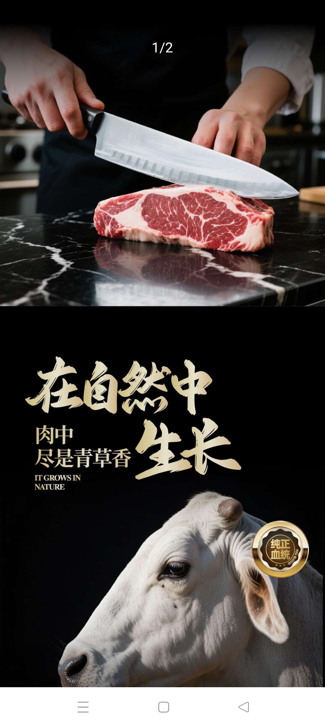 (巴西原切牛肉）西冷牛排200g/片