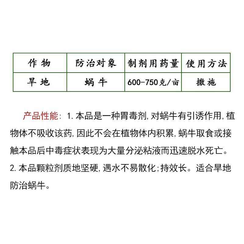 200克*40袋)诺普信涡敌四聚乙醛萘威蜗牛旱地农药杀虫剂颗