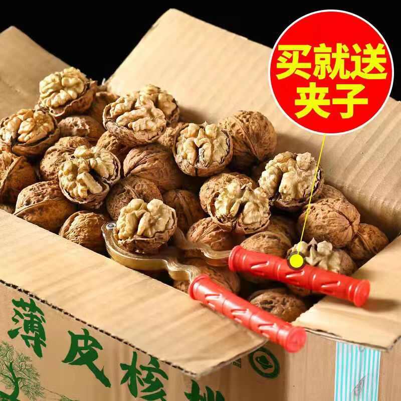 严选云南大姚薄皮核桃手剥生核桃奶香熟核桃坚果零食批发5斤