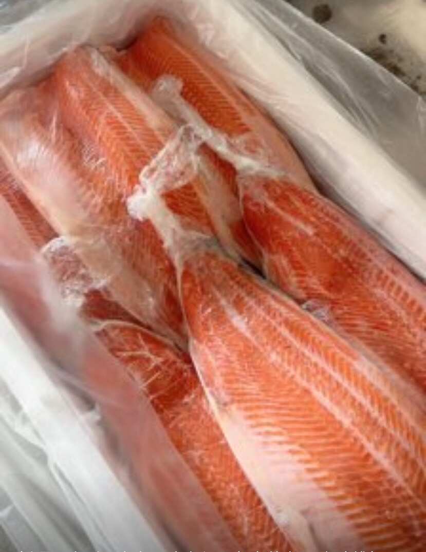 国产三文鱼柳，现切大鱼片自助餐用食材