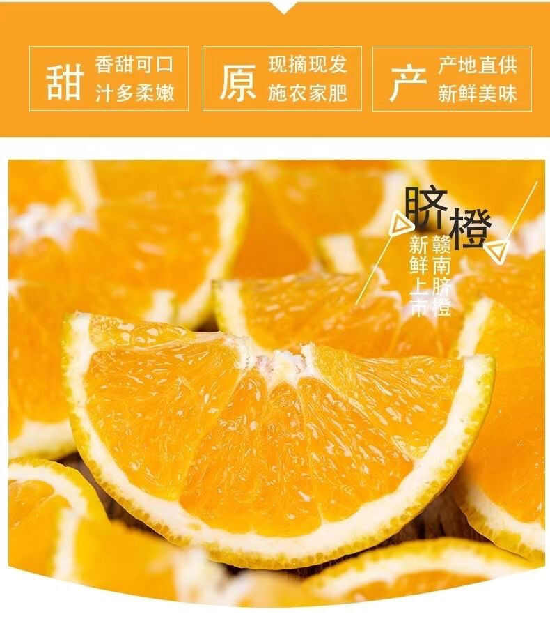 2025赣南脐橙江西橙子新鲜水果 5/10斤赣州手剥甜橙