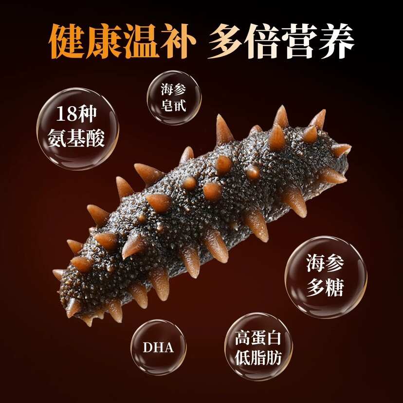 即食海参厂家直销各种规格辽参开袋即食送礼家用贩卖都合适推荐