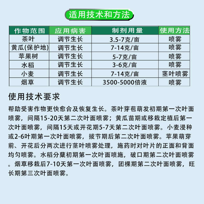 德国碧护生长调节剂赤吲乙芸苔赤霉酸芸苔素内酯果树蔬菜农药