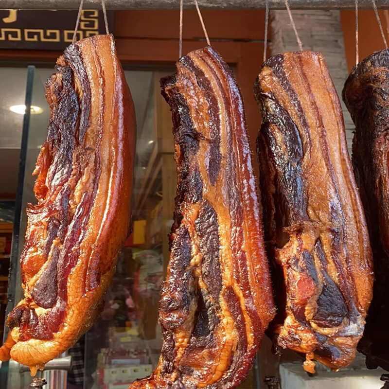 农家土猪腊肉湖南特产农家自制四川柴火烟熏五花腊肠腊味肉腊