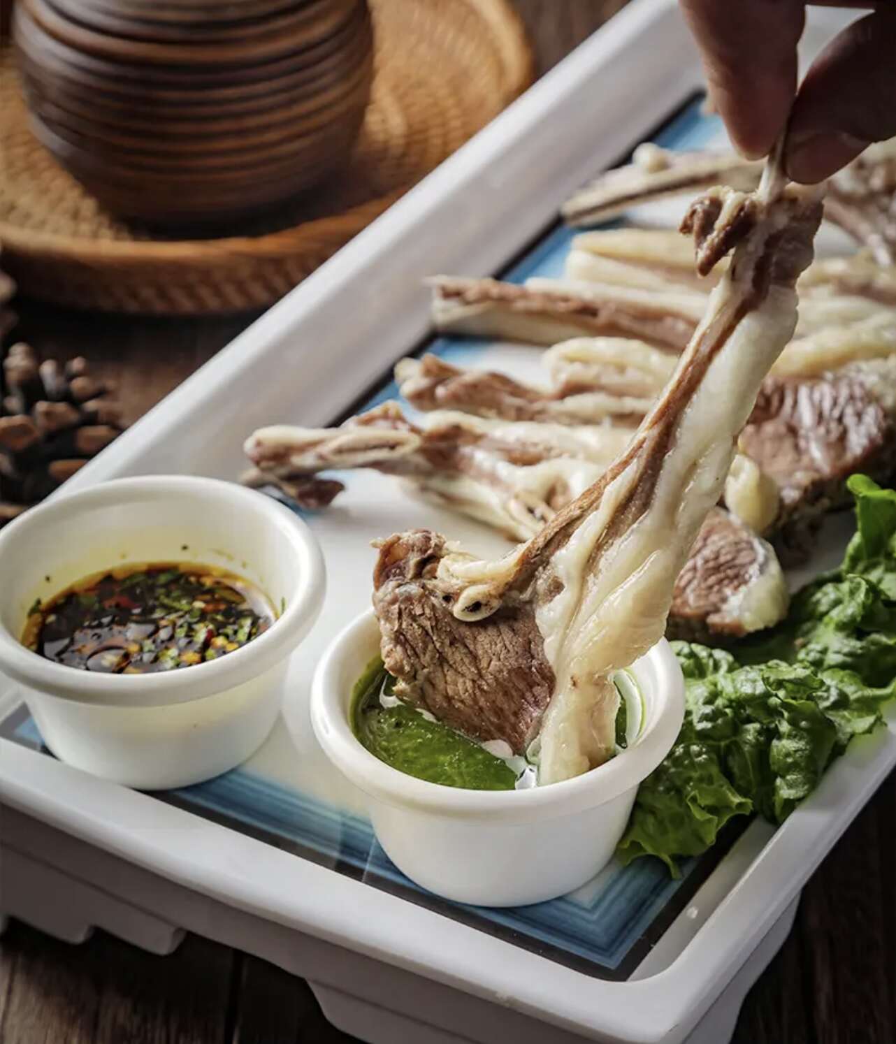 羊副产品 内蒙古法式羊排 小切战斧羊排