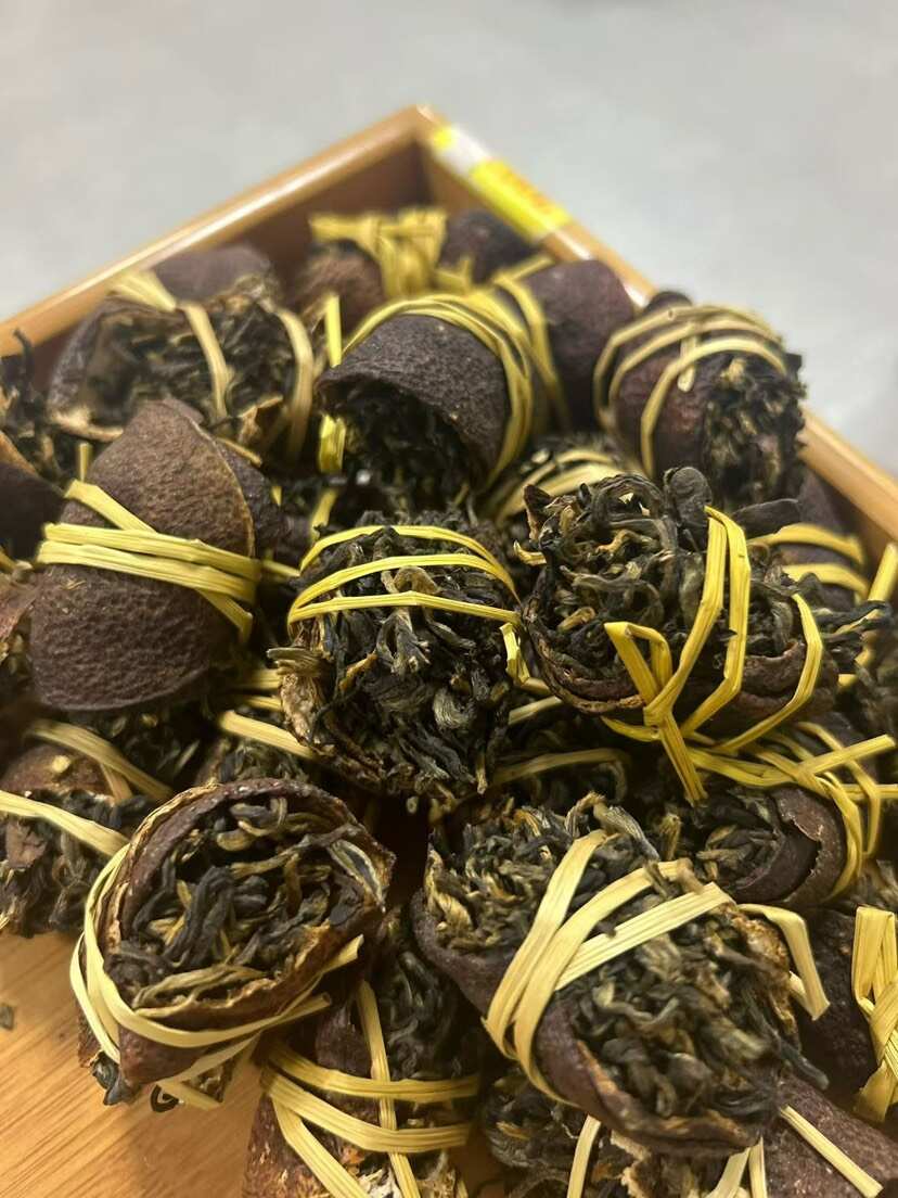 2013年陈皮普洱茶 新会三宝茶新会陈皮老白茶养生茶白茶三宝