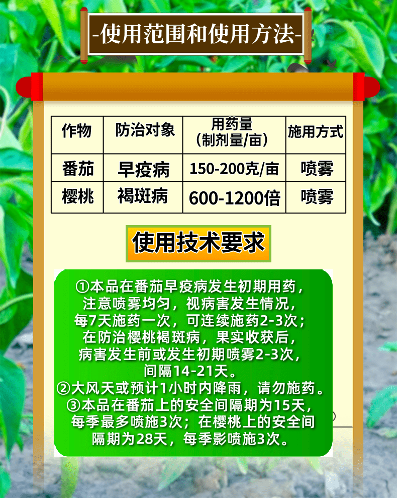 80%代森锰锌防治早疫病褐斑病樱桃番茄正品杀菌剂