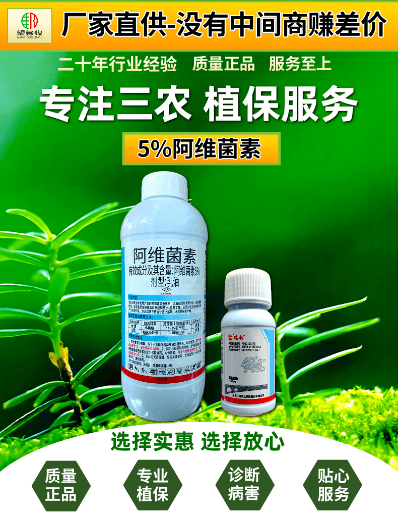 兴柏5%阿维菌素二化螟潜叶蛾小菜蛾广谱杀虫