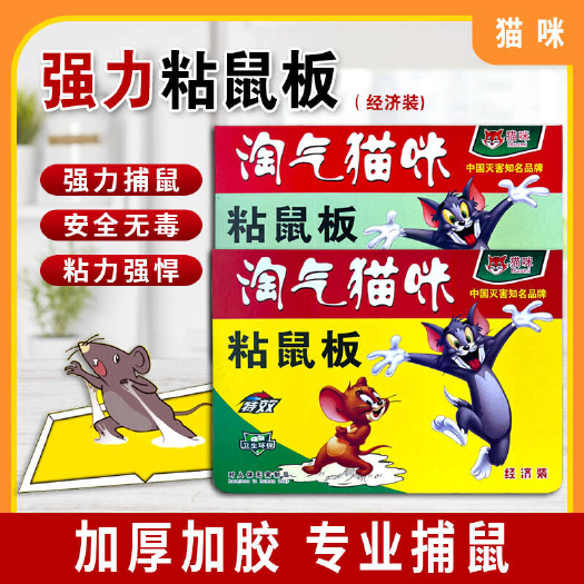 临沂猫咪经济装淘气猫咪粘鼠板强力粘鼠加厚加胶安全无毒