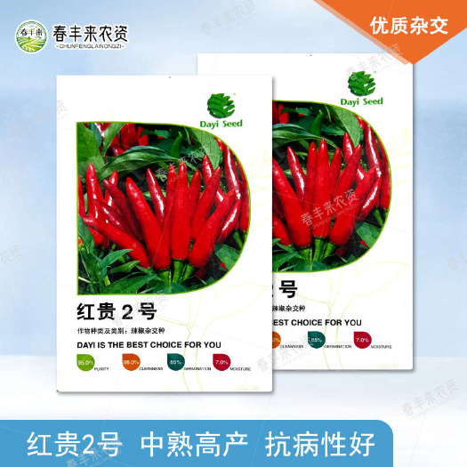 北京大一国际红贵2号中熟簇生朝天椒特辣超春夏秋播10g