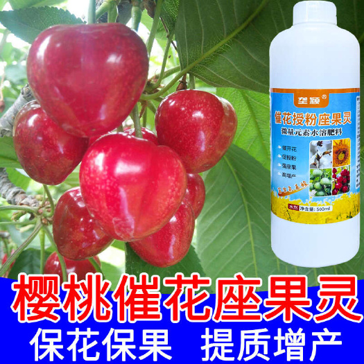 栾川县樱桃催花授粉坐果灵大樱桃车厘子催发芽开花座果剂保花保果专用肥